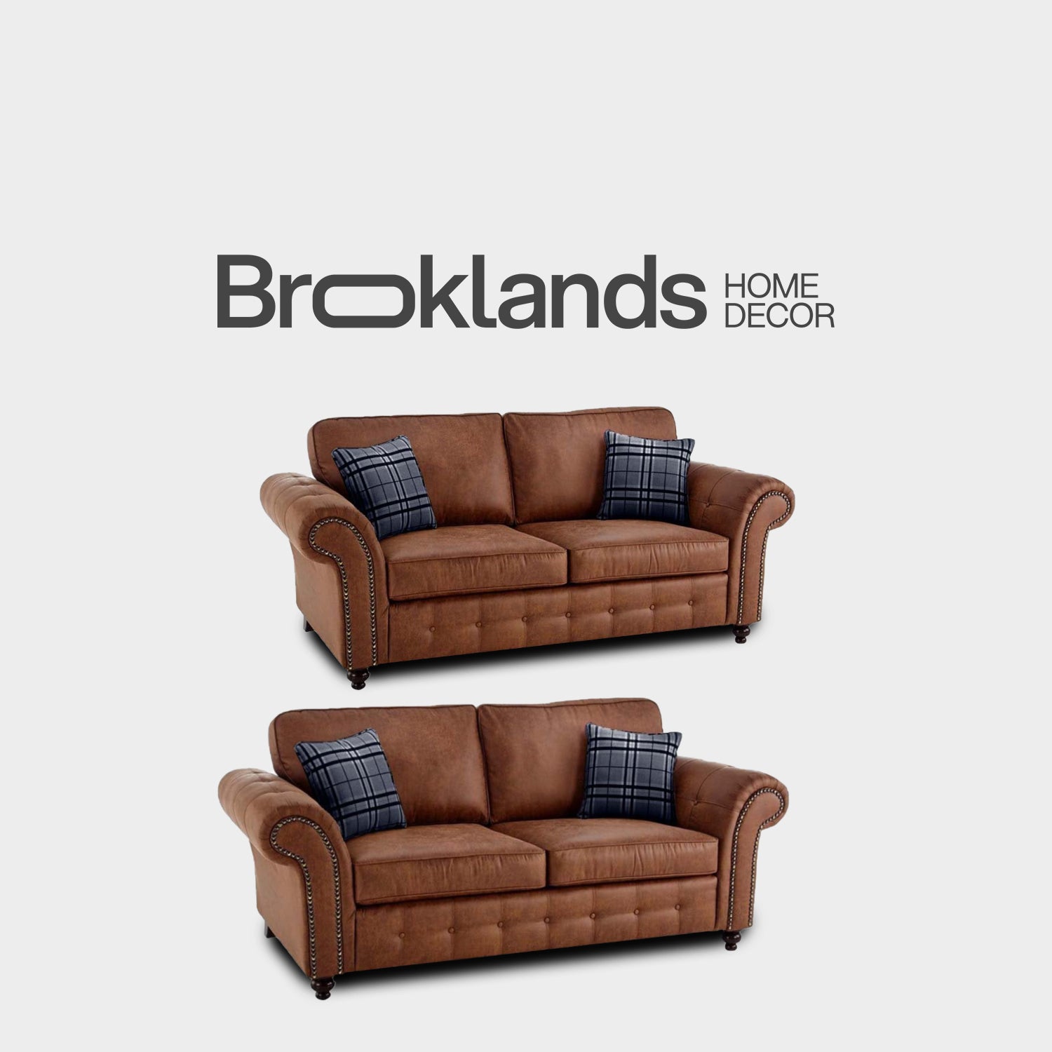 Oakland Tan Suede 2+2 Seater Sofa Set