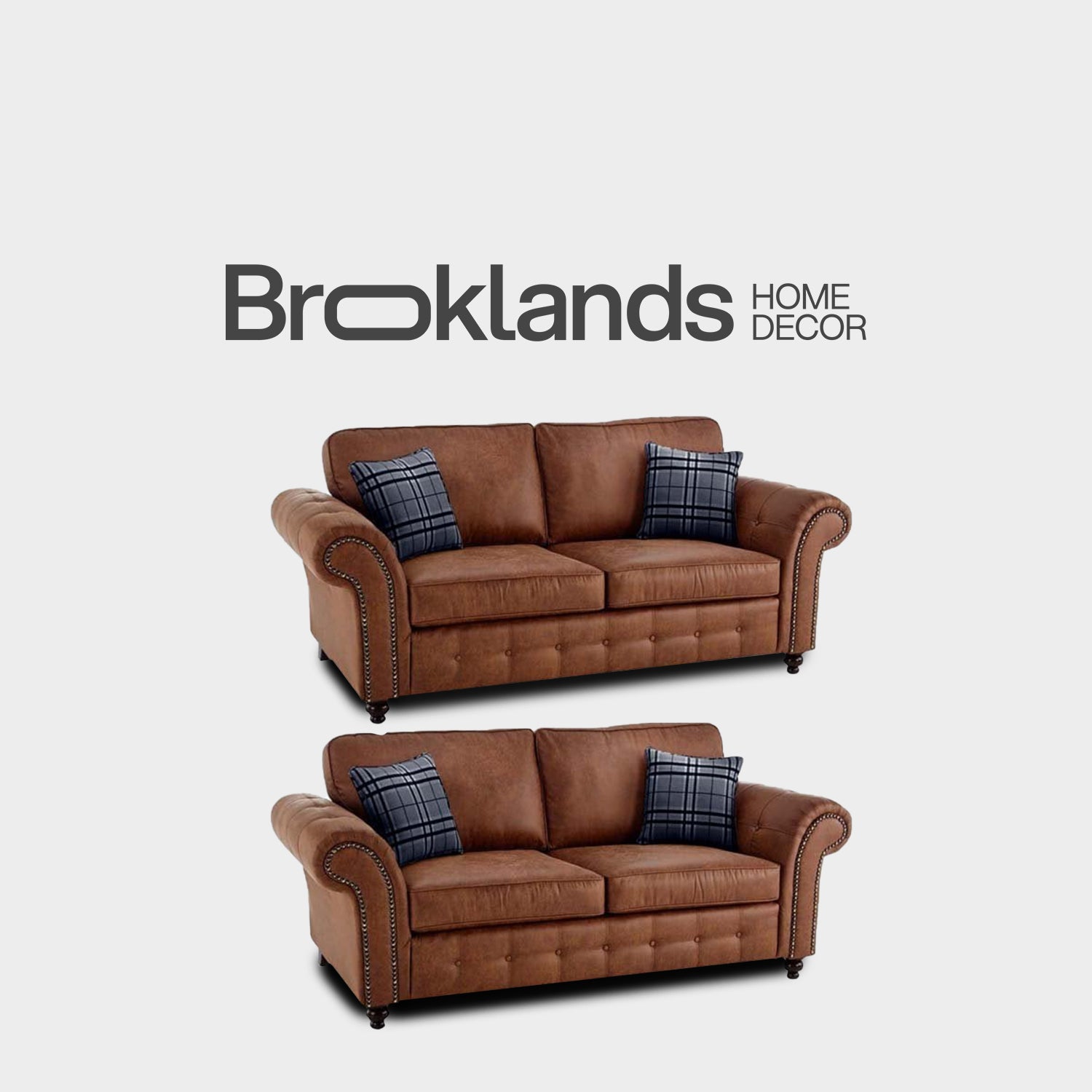 Oakland Tan Suede 3+3 Seater Sofa Set