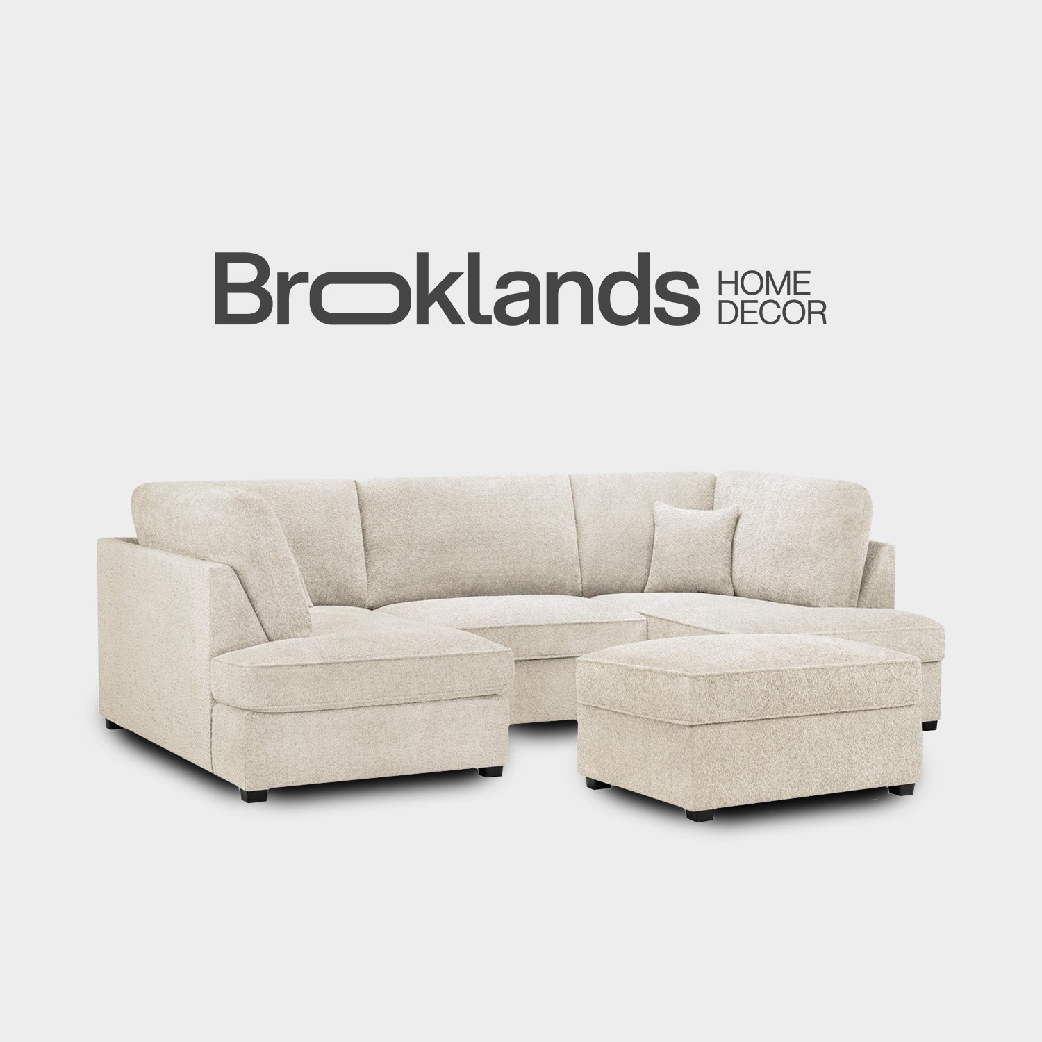 Carnaby Sofa Beige Boucle U Shape Corner