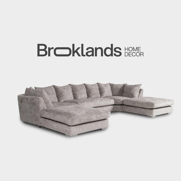 London U Shape Sofa Soft Chenille Truffle