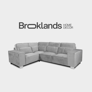 Sloane Luxury Sofa 4 Seater Left Hand Corner Silver