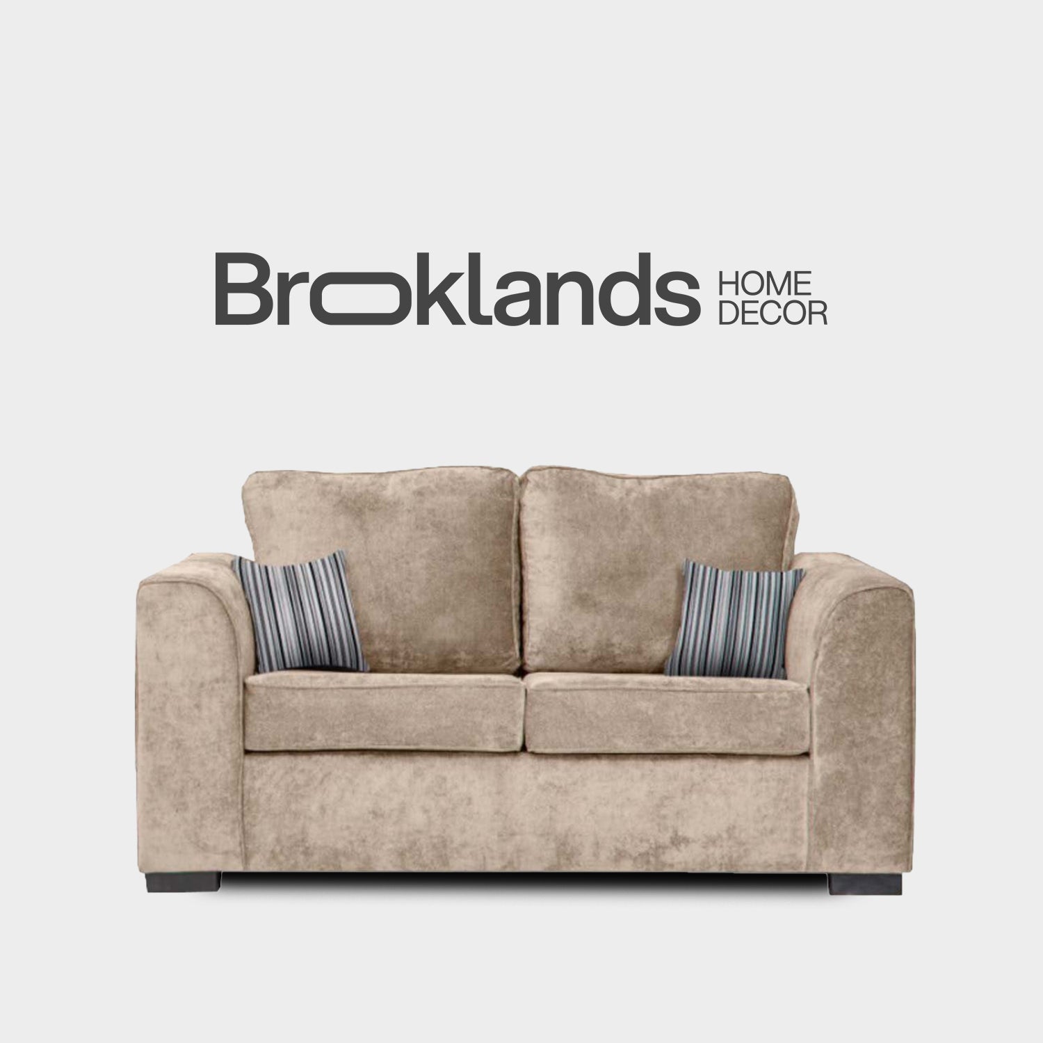 Nancy Beige Fabric 2 Seater Sofa