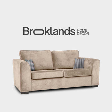 Nancy Beige Fabric 3 Seater Sofa