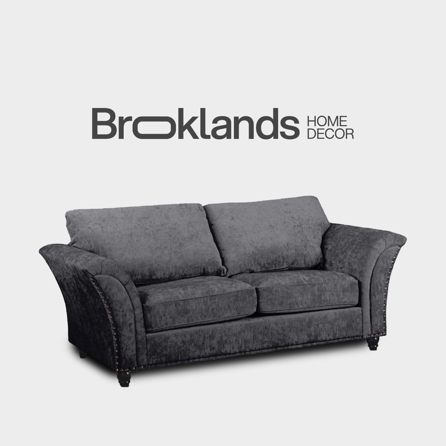 Canterbury Grey Fabric 3 Seater Sofa