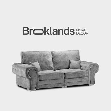 Verona High Back Grey Fabric 4 Seater Sofa