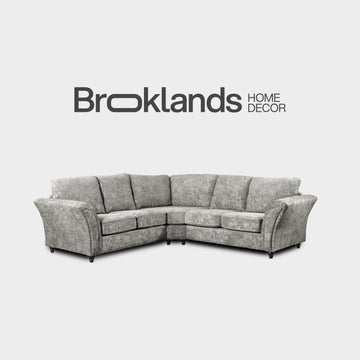 Canterbury Truffle Fabric High Back Corner Sofa