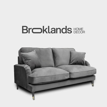 Rupert Grey Velvet 2 Seater Sofa