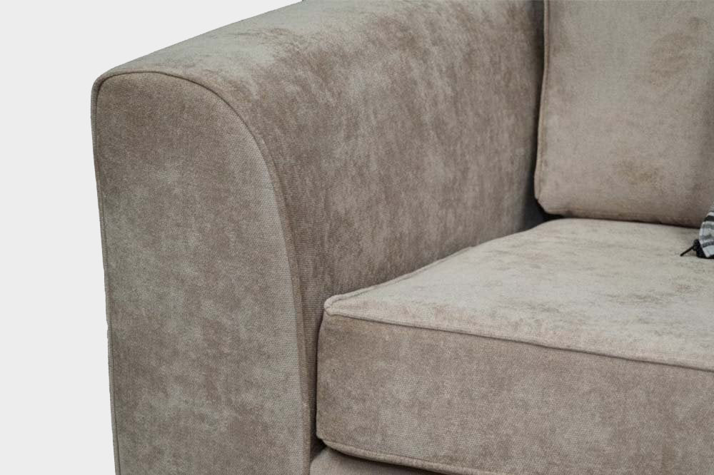 Nancy Beige Fabric 2 Seater Sofa