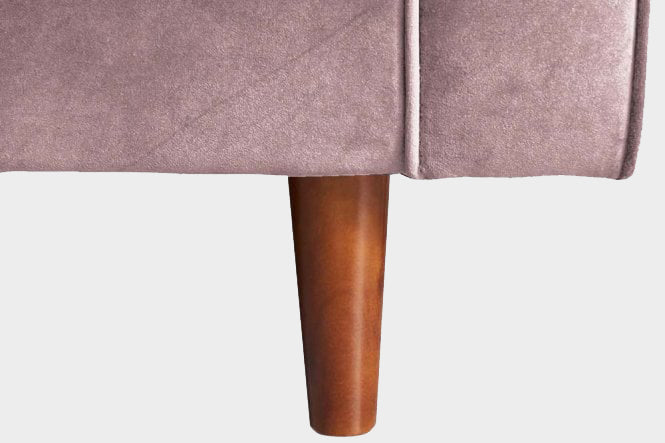 Scott Dusty Rose Velvet 4 Seater Sofa