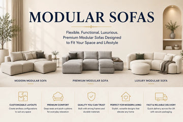 Brooklands Modular Sofas Collection featuring premium modular sofas designed for flexible layouts, modern interiors, and luxurious everyday comfort.