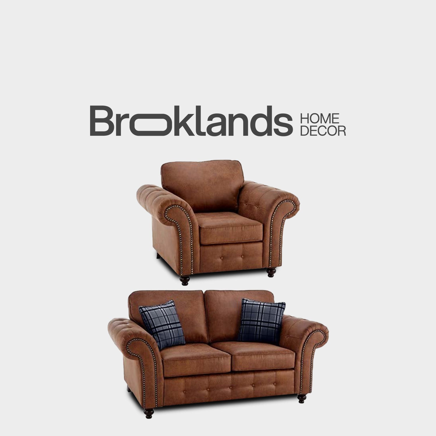 Oakland Tan Suede 2+1 Seater Sofa Set
