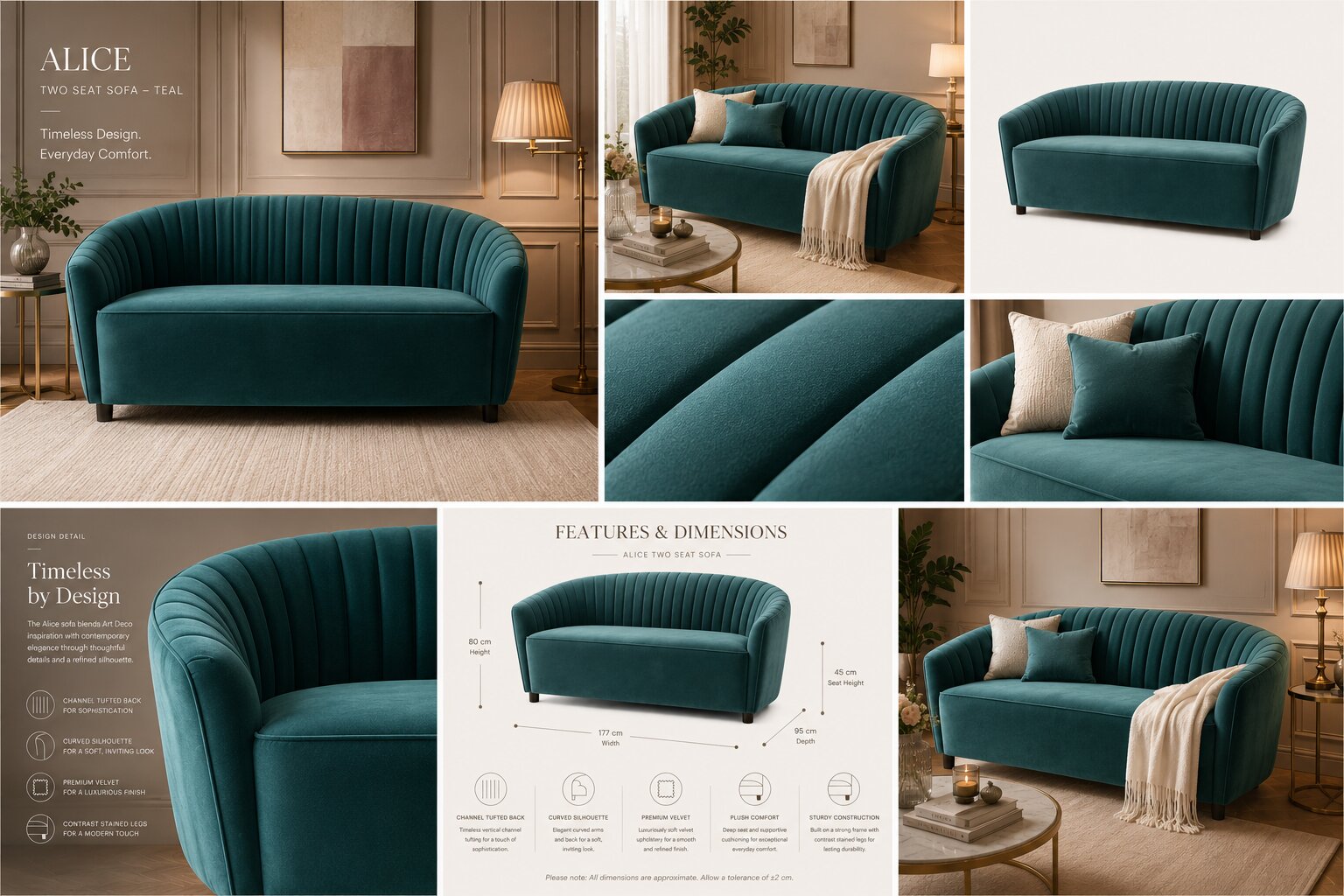 Alice Two Seat Sofa