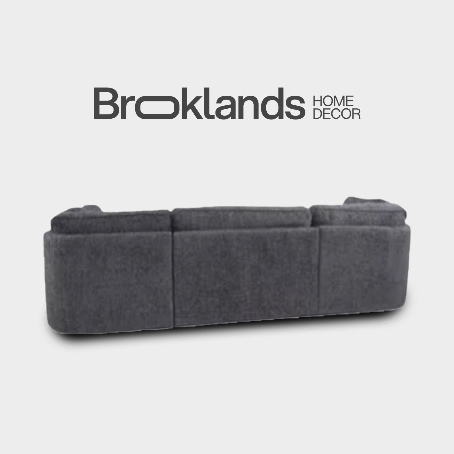 Bishop U Shape Sofa Luxe Chenille Platinum Grey