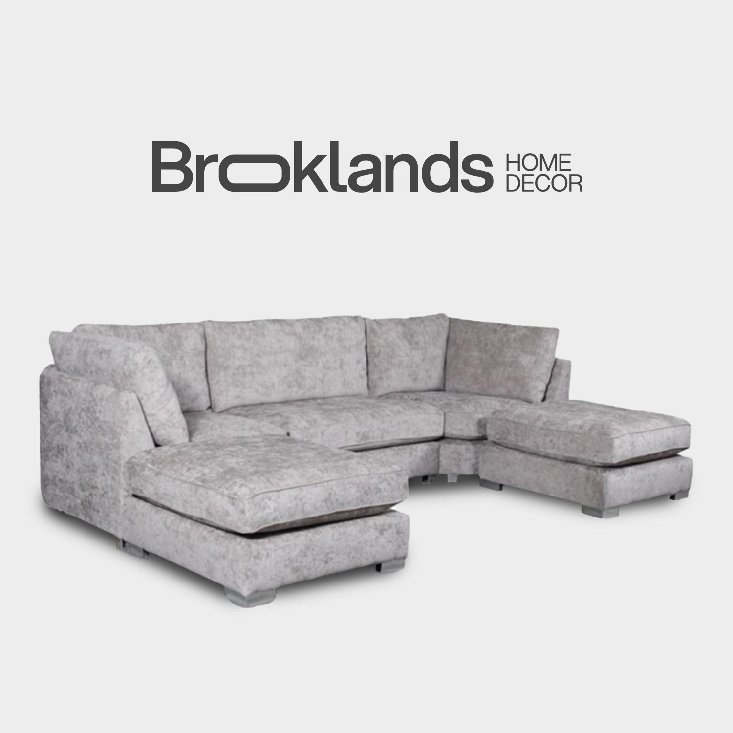 Bishop U Shape Sofa Luxe Chenille Truffle
