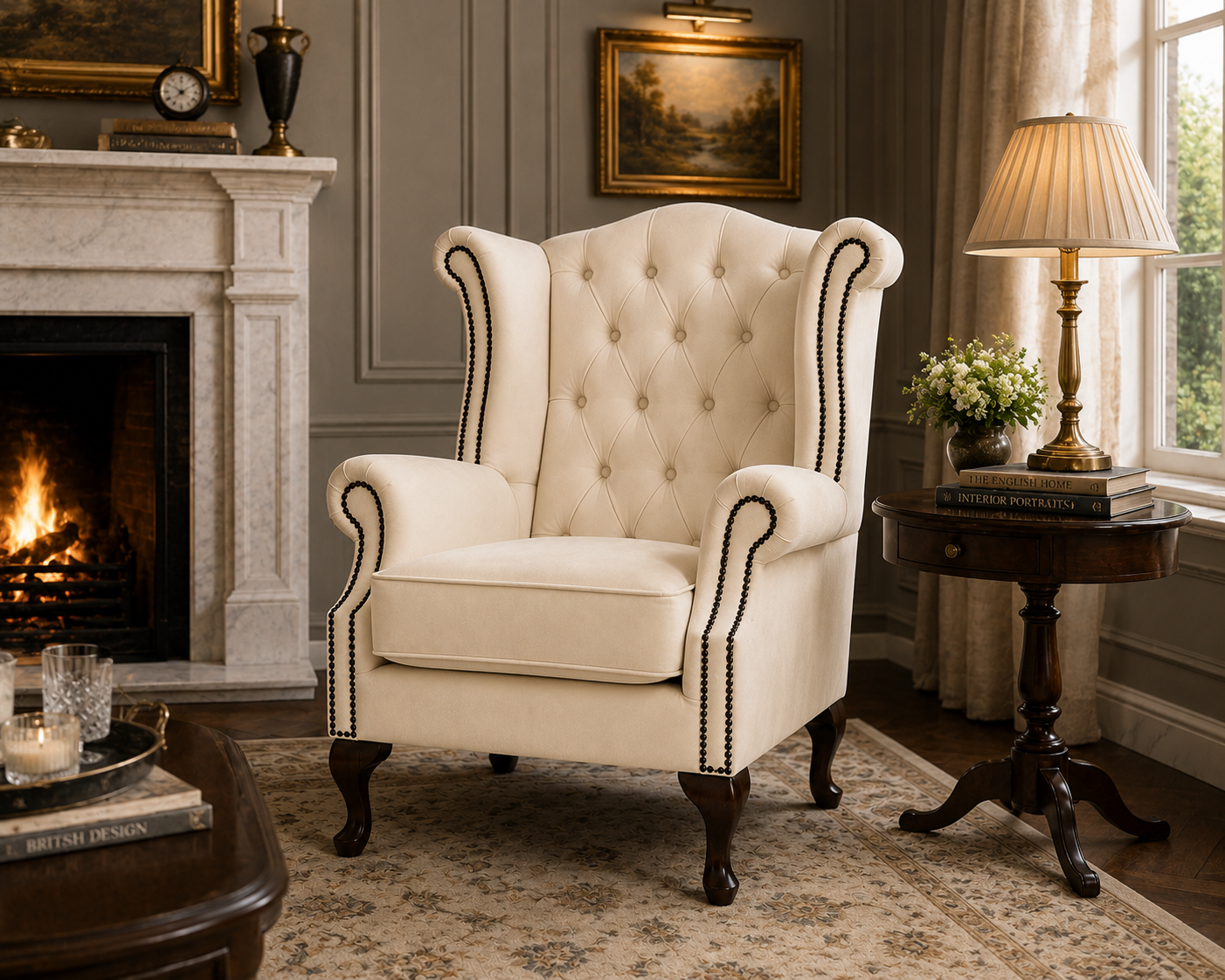 Queen Anne Chesterfield Chair