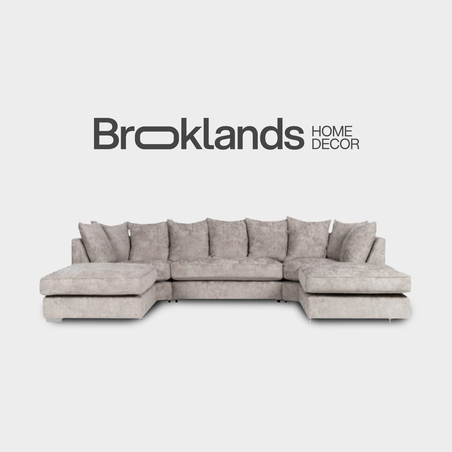 London U Shape Sofa Soft Chenille Truffle