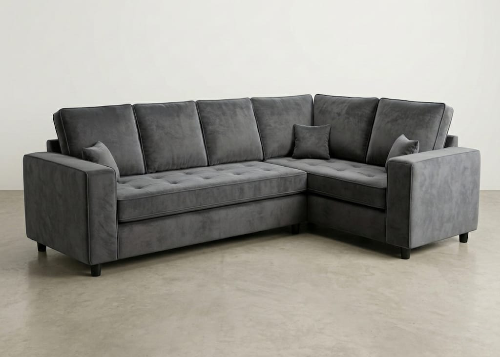 Orion Velvet Corner Sofa 3C1 - reference view 2