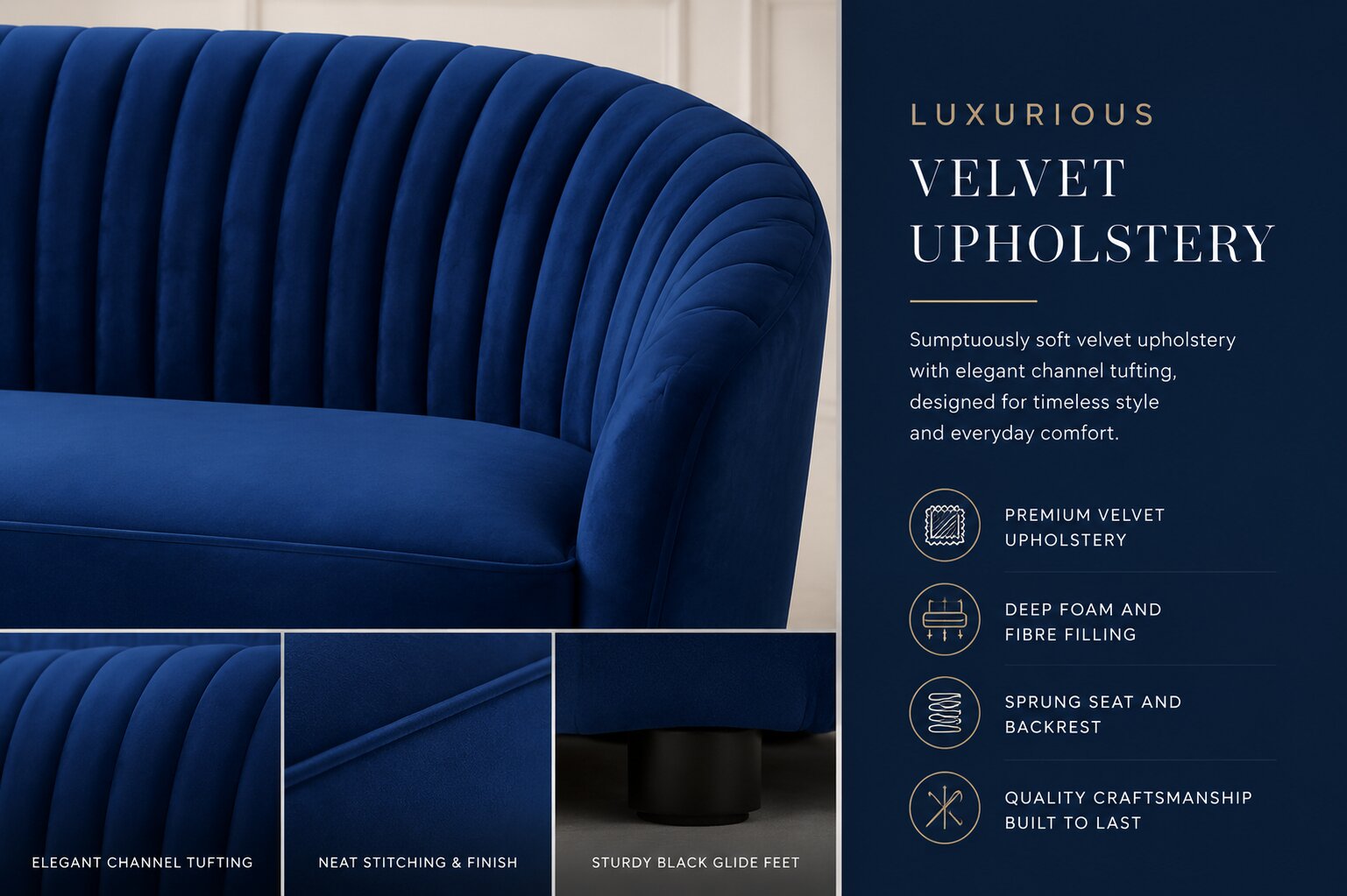 Alice Three Seat Sofa