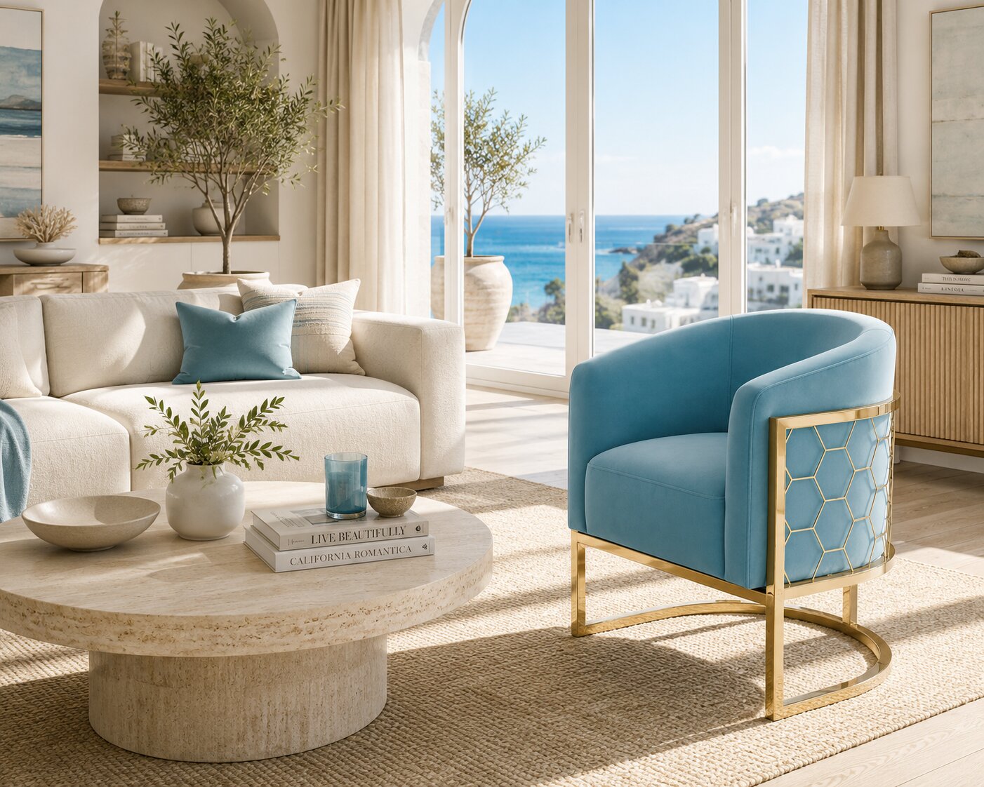Alveare Tub Chair Brass