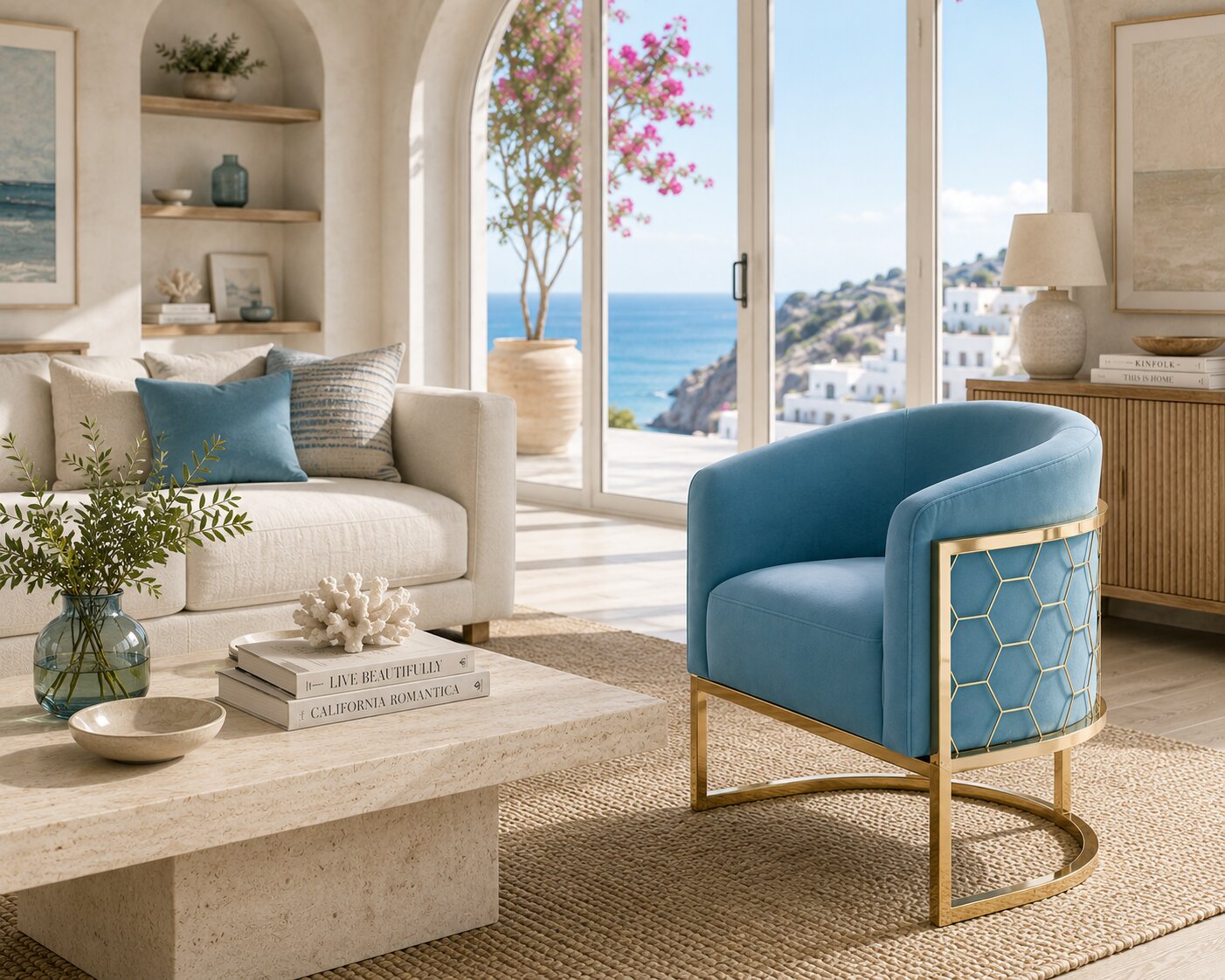 Alveare Tub Chair Brass