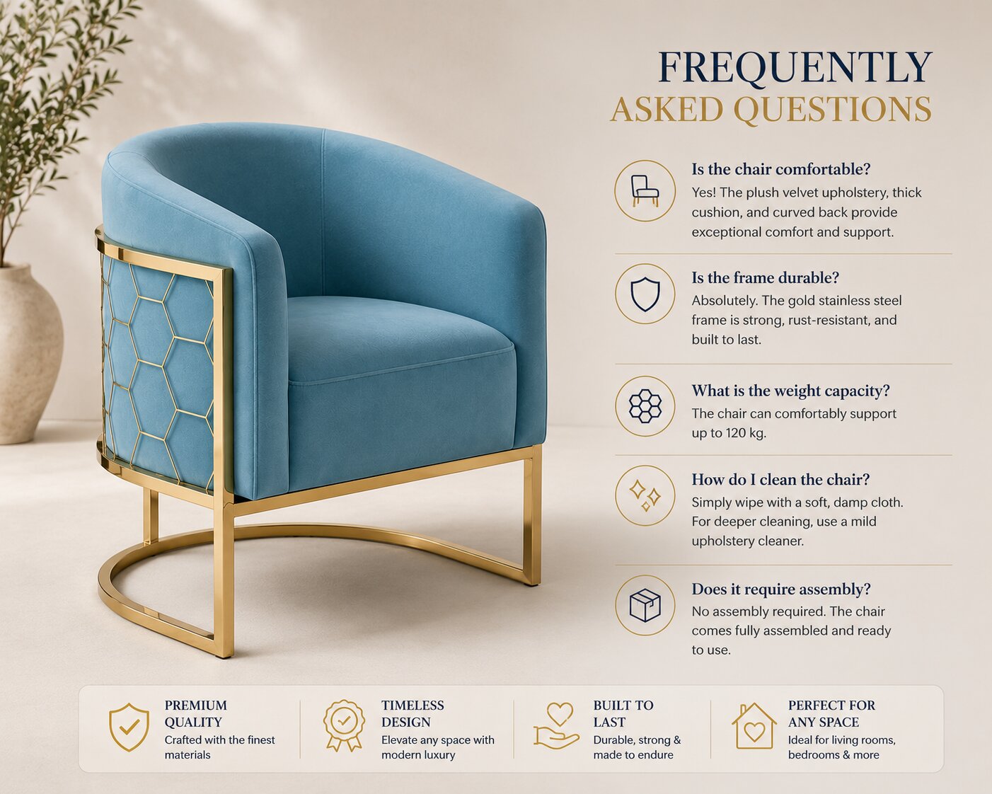 Alveare Tub Chair Brass