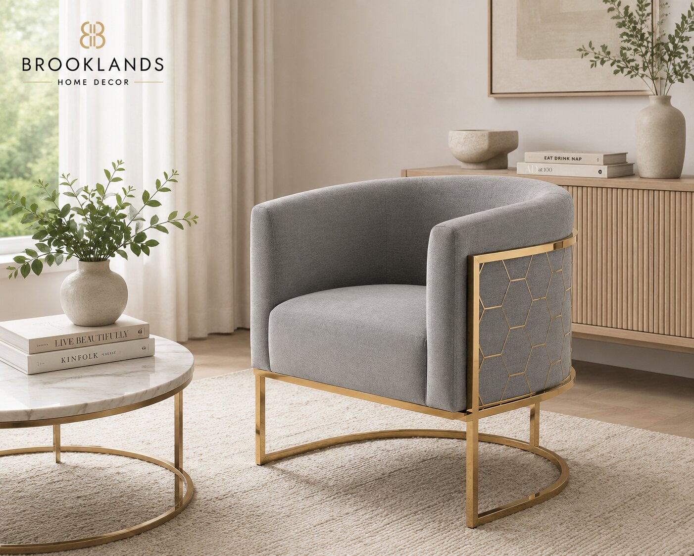 Alveare Tub Chair Brass