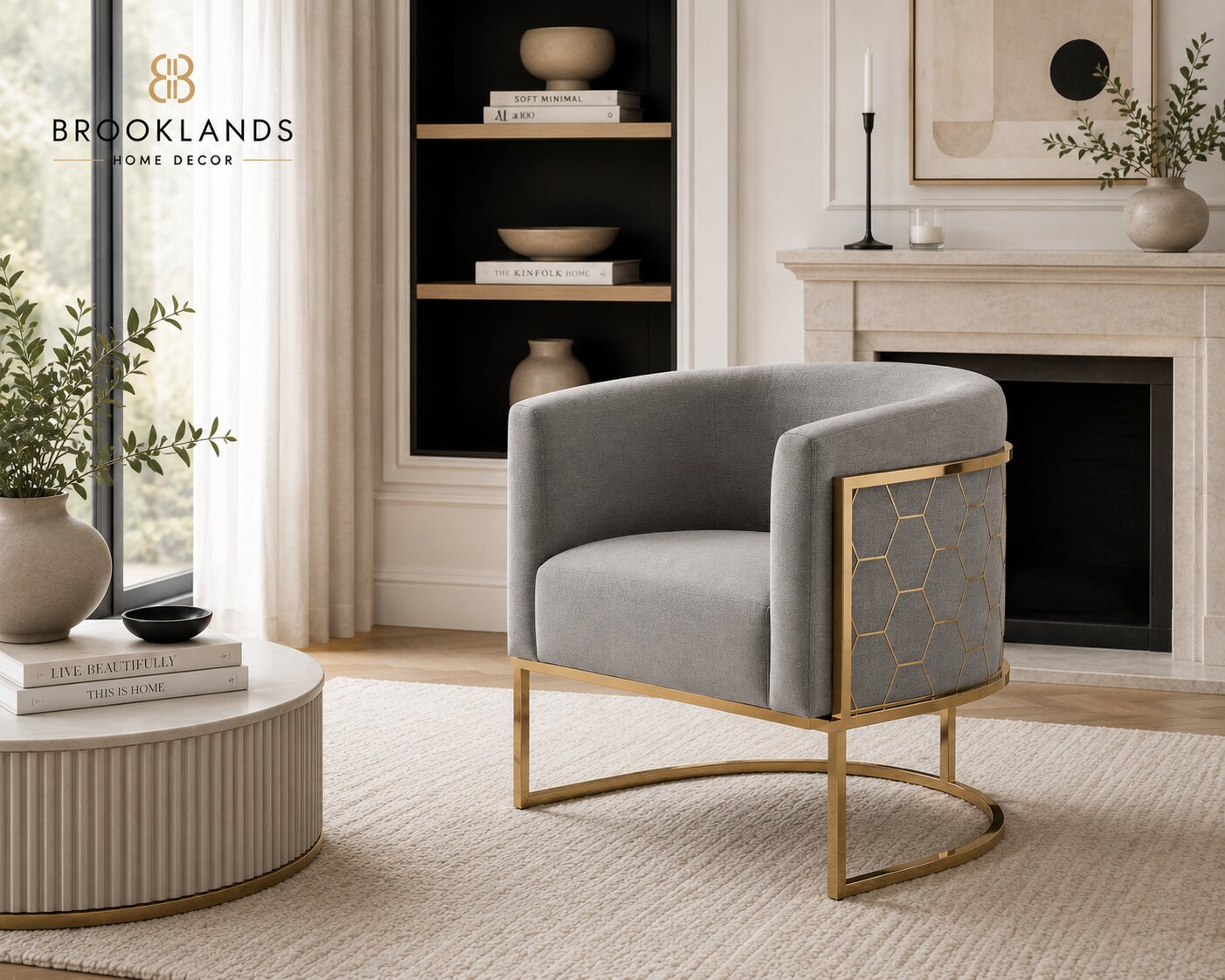 Alveare Tub Chair Brass