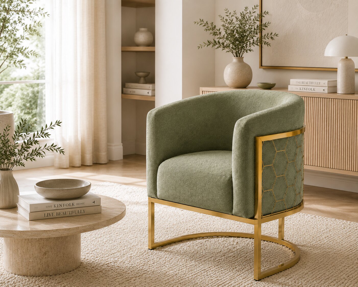 Alveare Tub Chair Brass