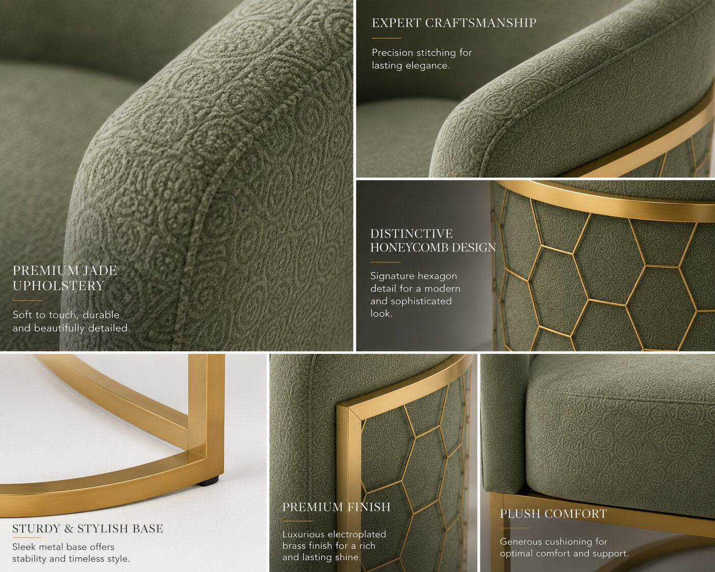 Alveare Tub Chair Brass