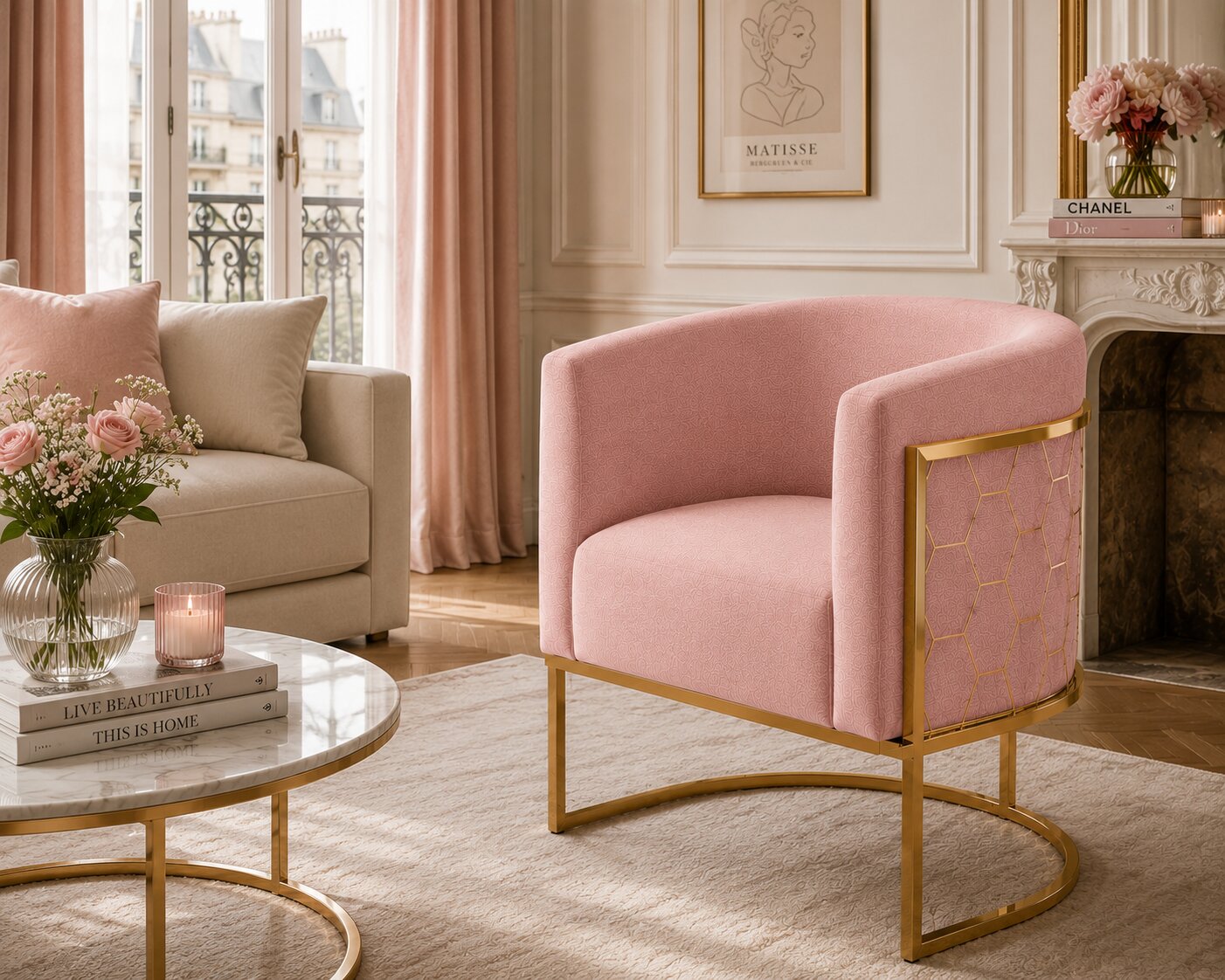 Alveare Tub Chair Brass