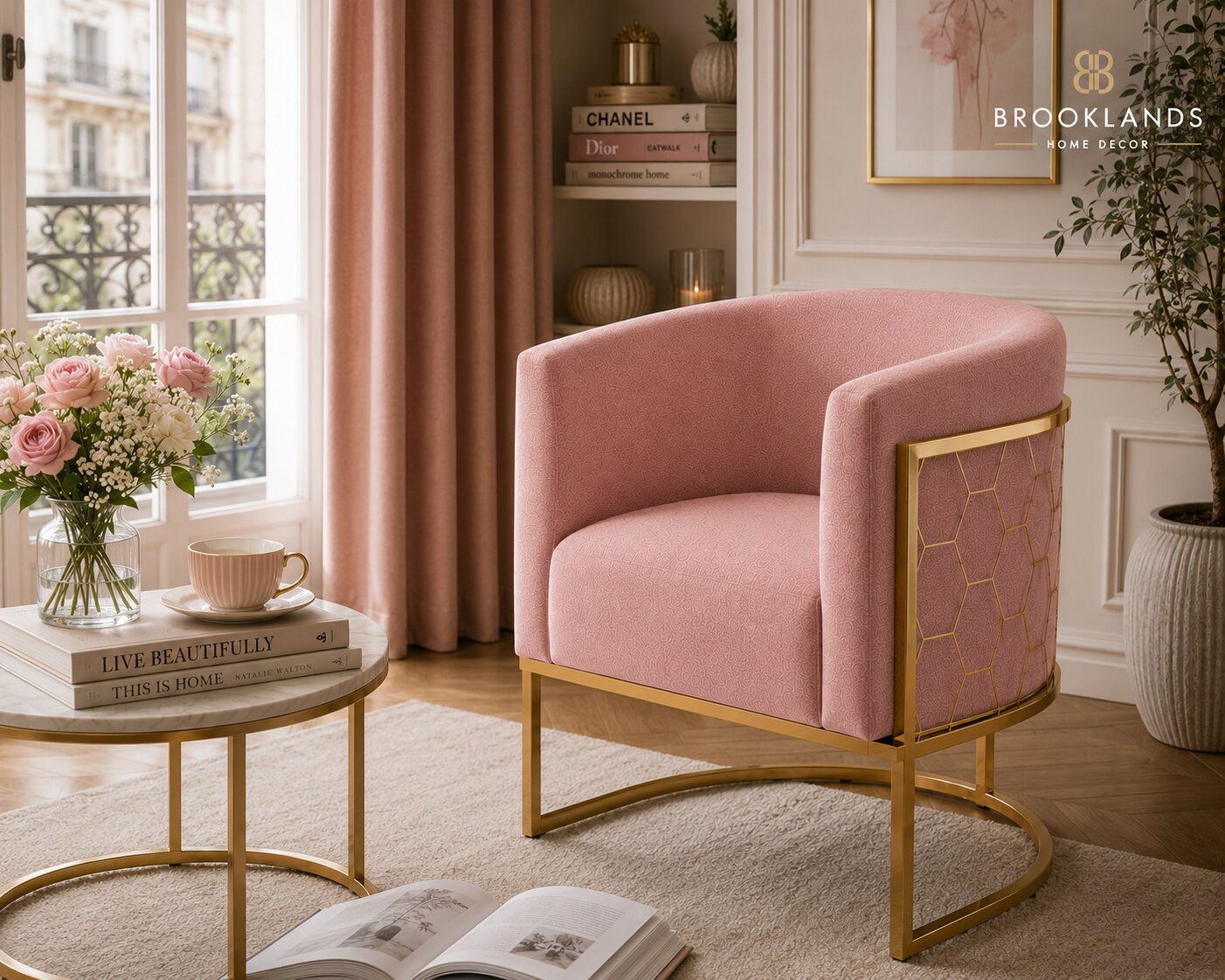 Alveare Tub Chair Brass
