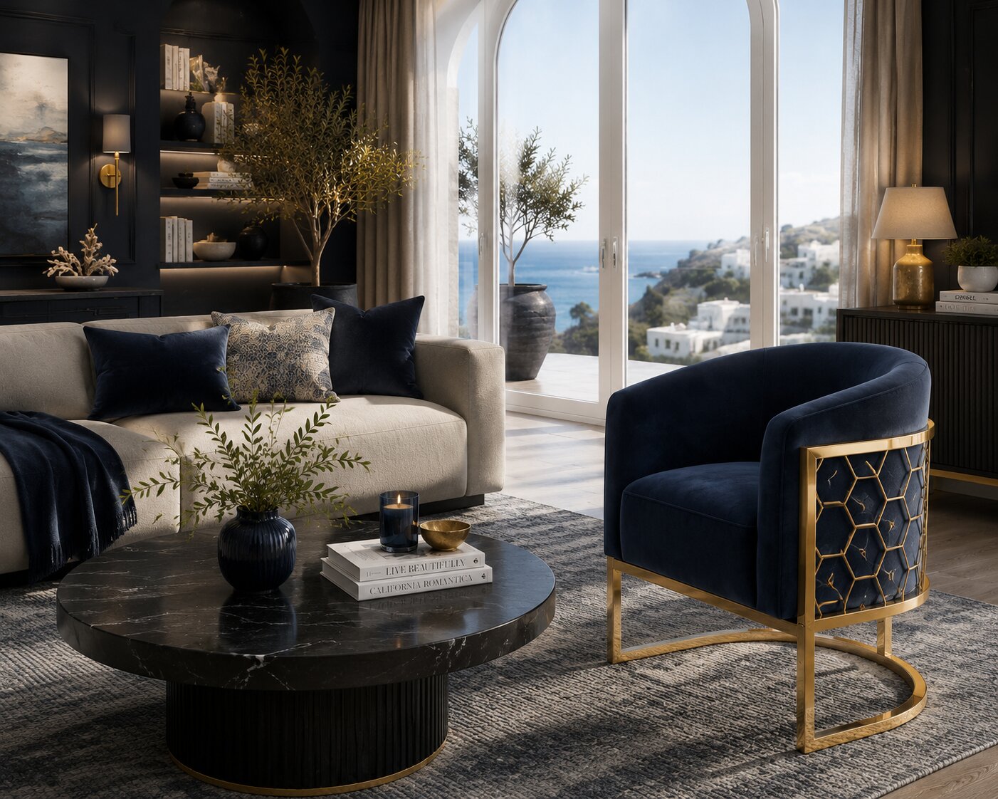 Alveare Tub Chair Brass