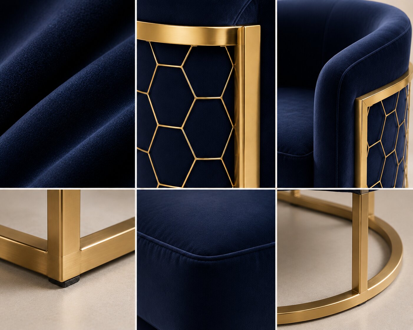 Alveare Tub Chair Brass