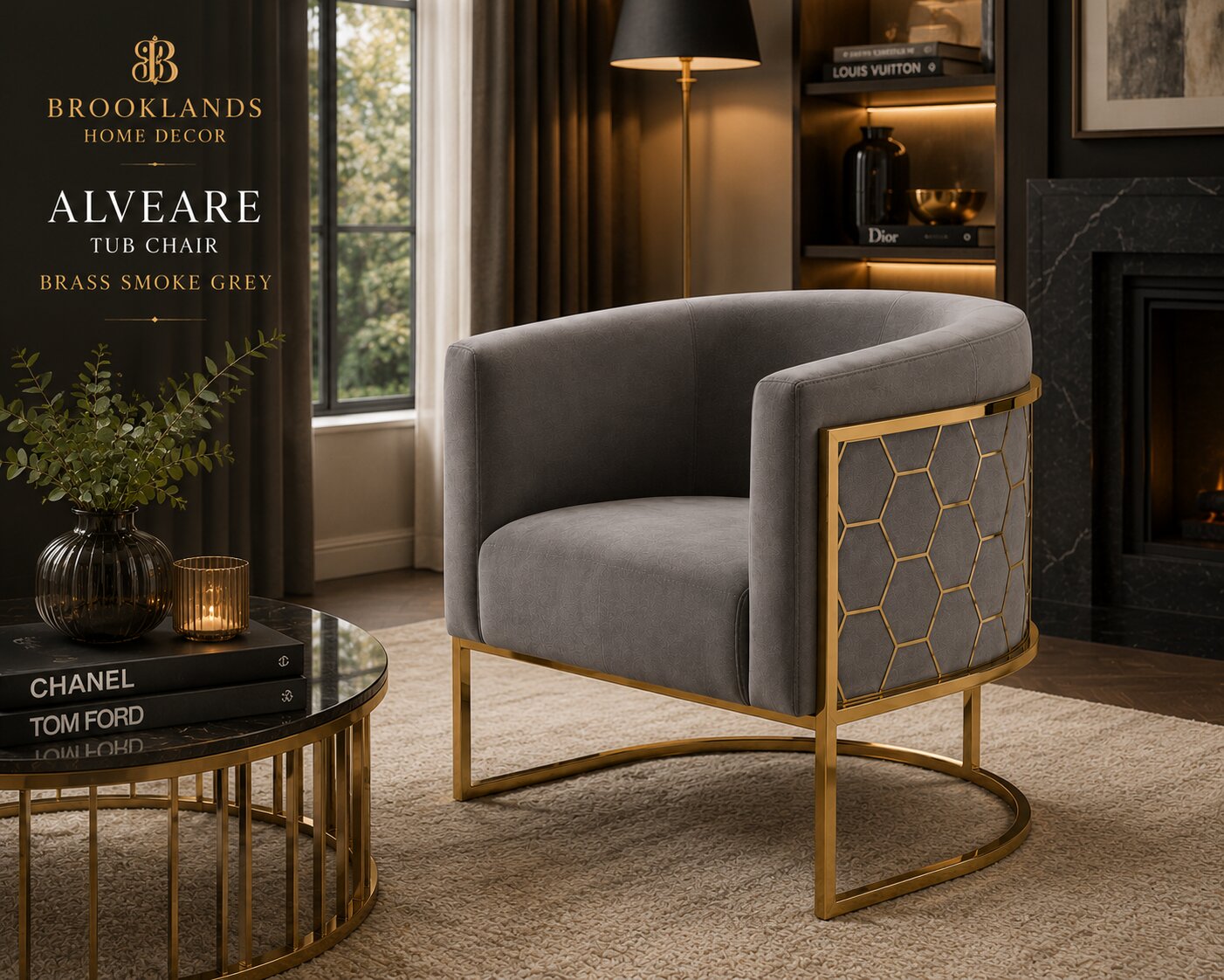 Alveare Tub Chair Brass