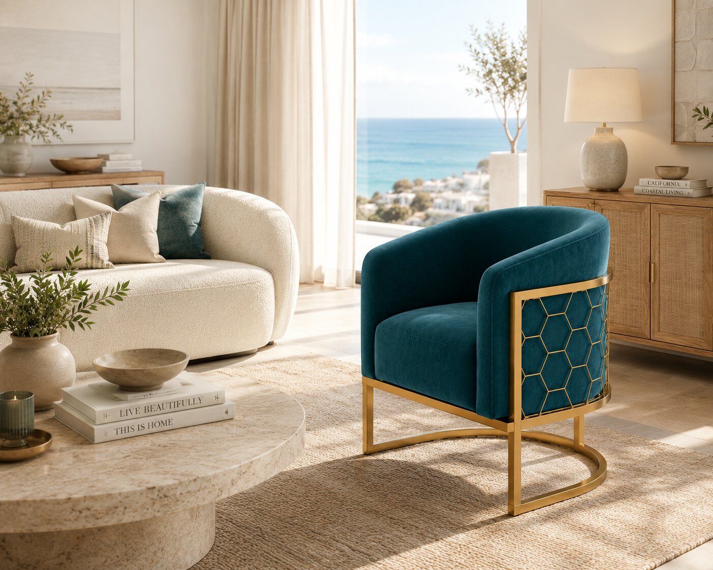Alveare Tub Chair Brass