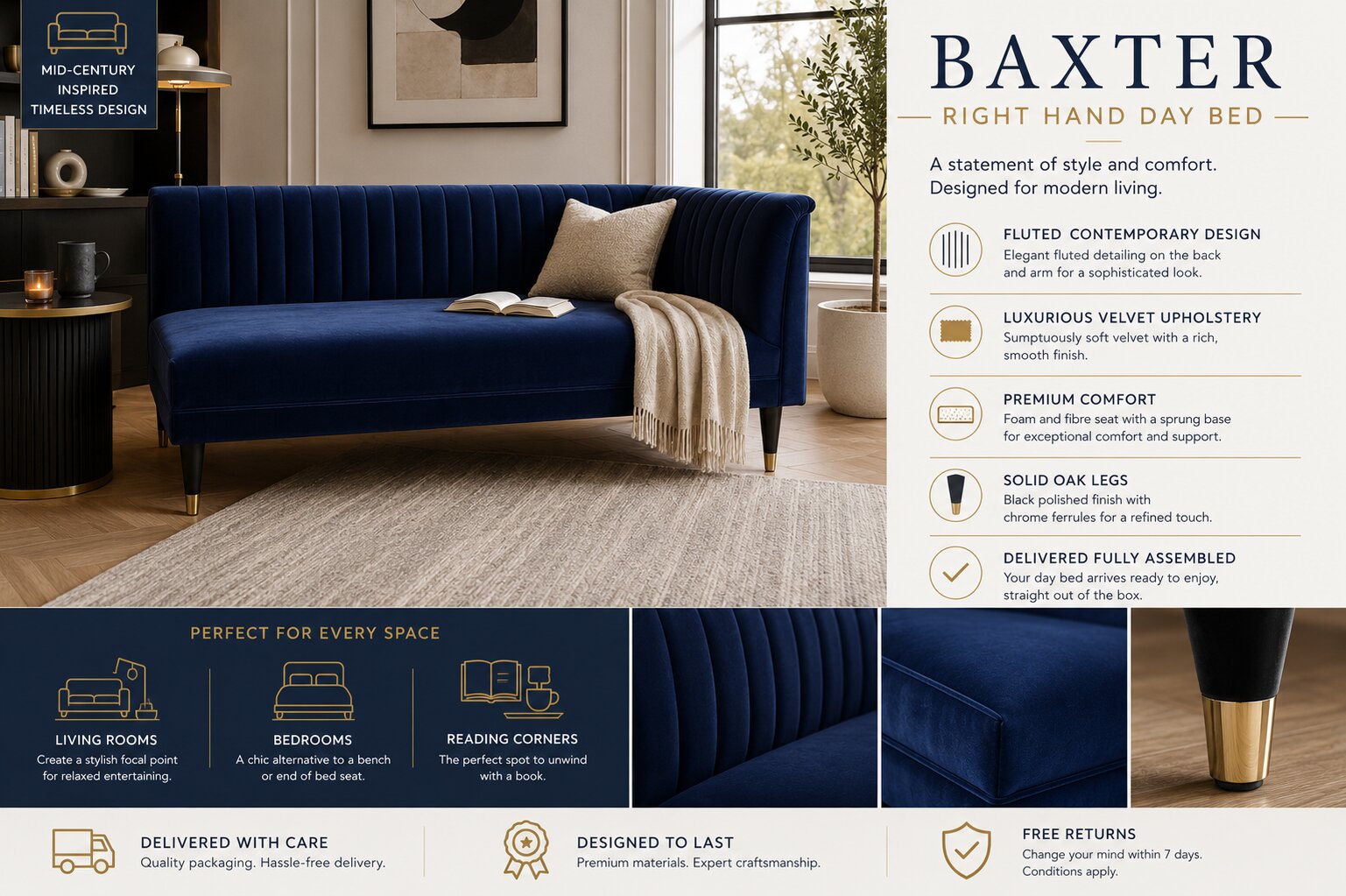 Baxter Right Hand Day Bed