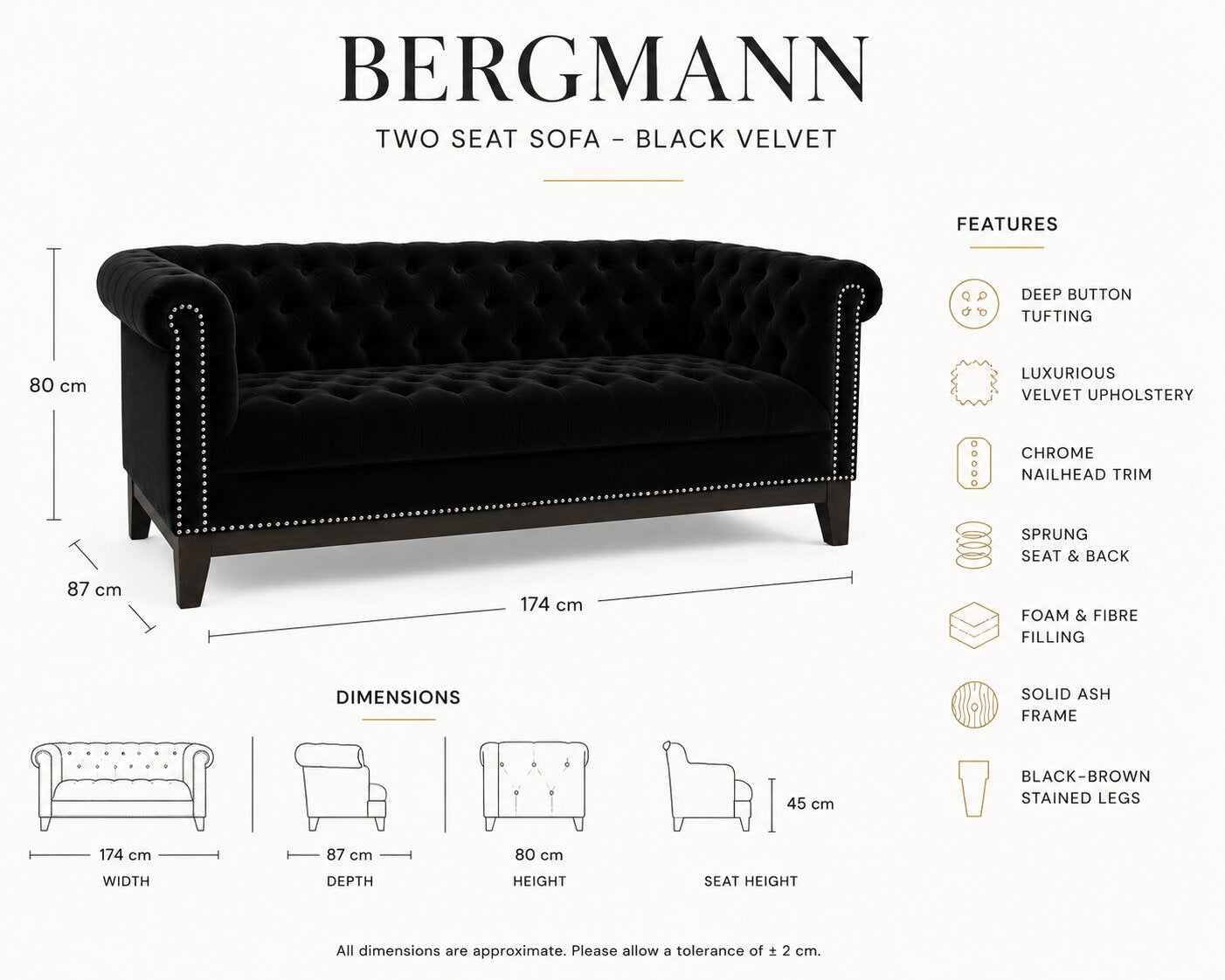 Bergmann Two Seat Sofa
