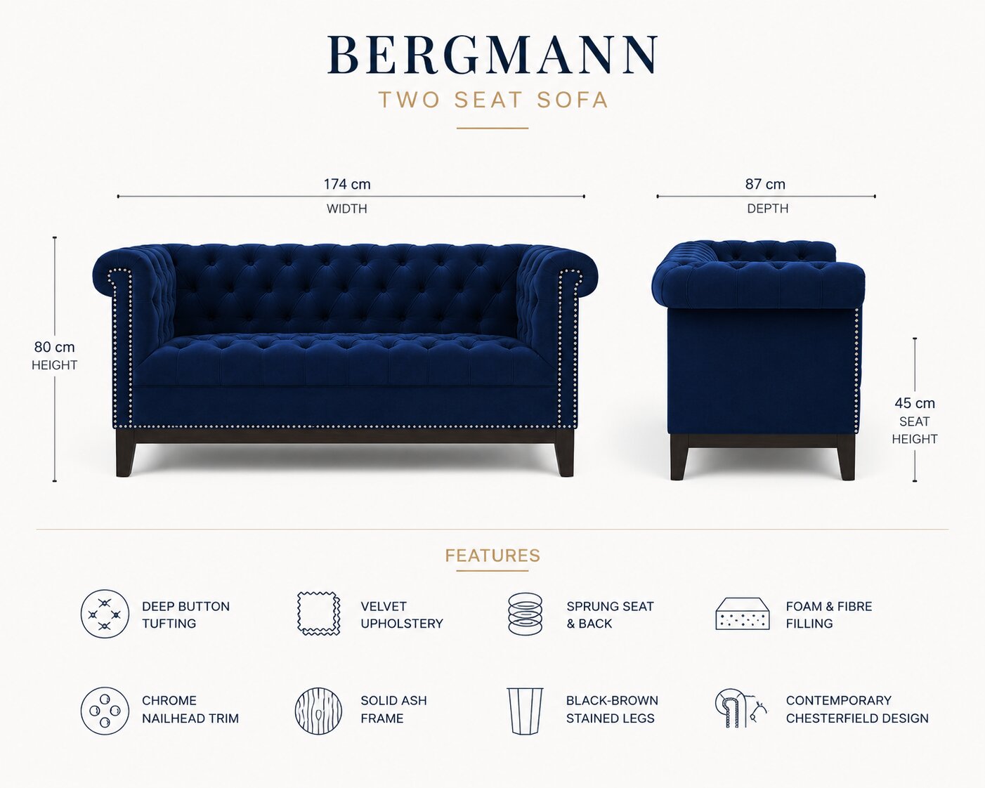 Bergmann Two Seat Sofa