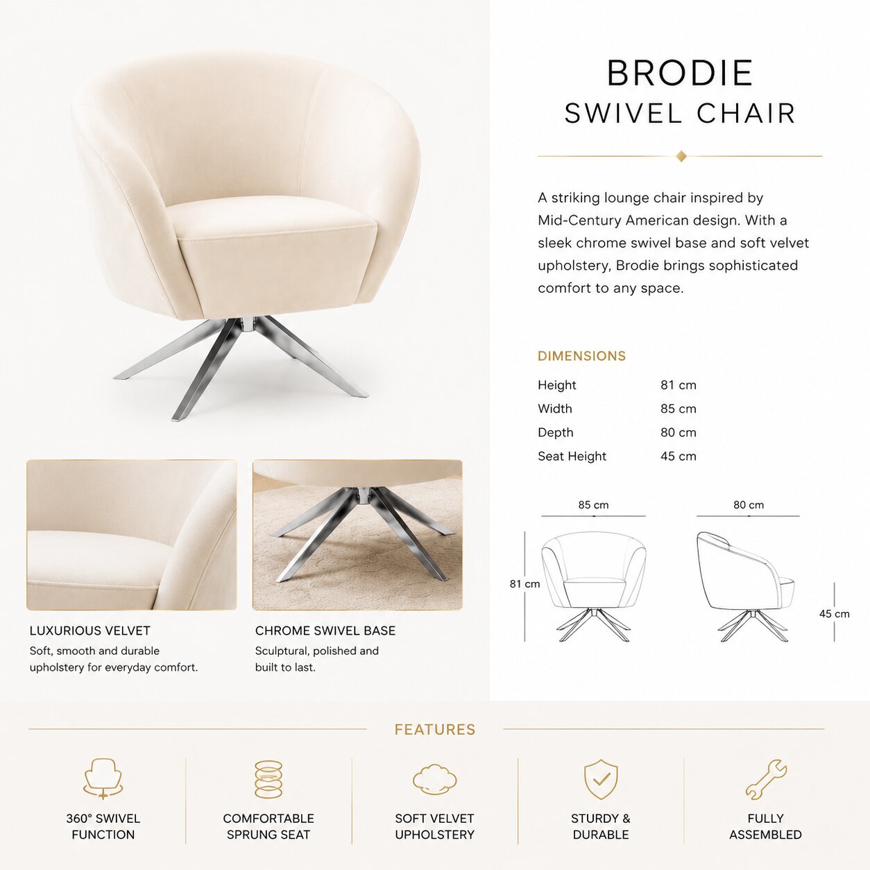 Brodie Swivel Chair