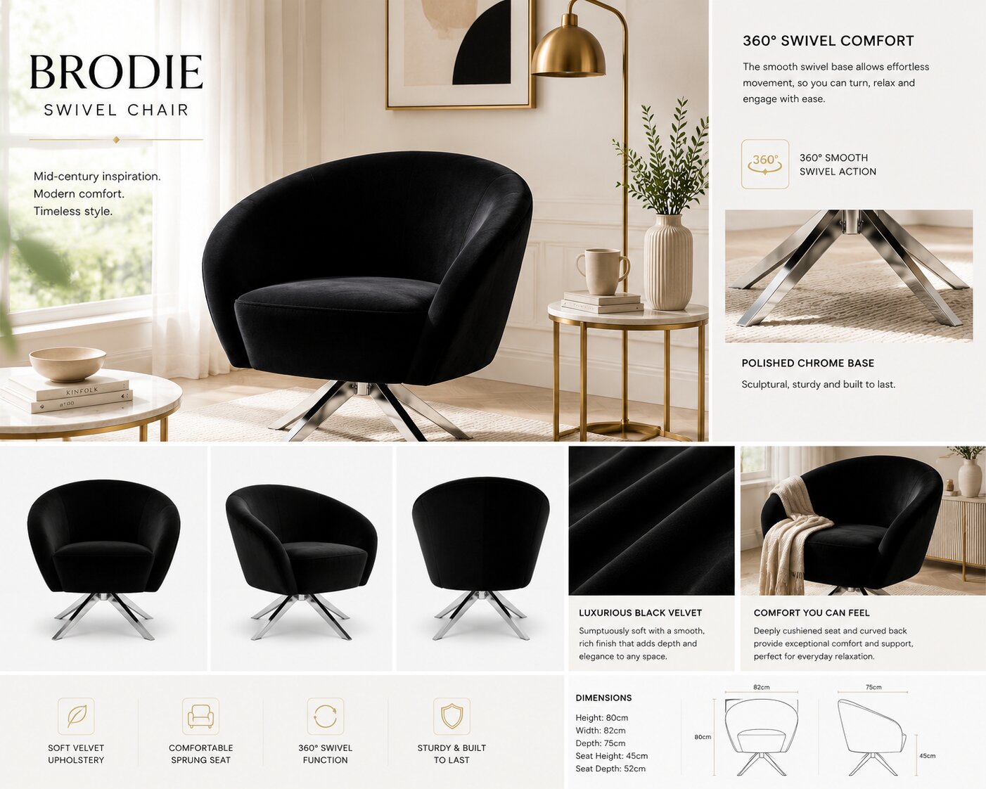 Brodie Swivel Chair