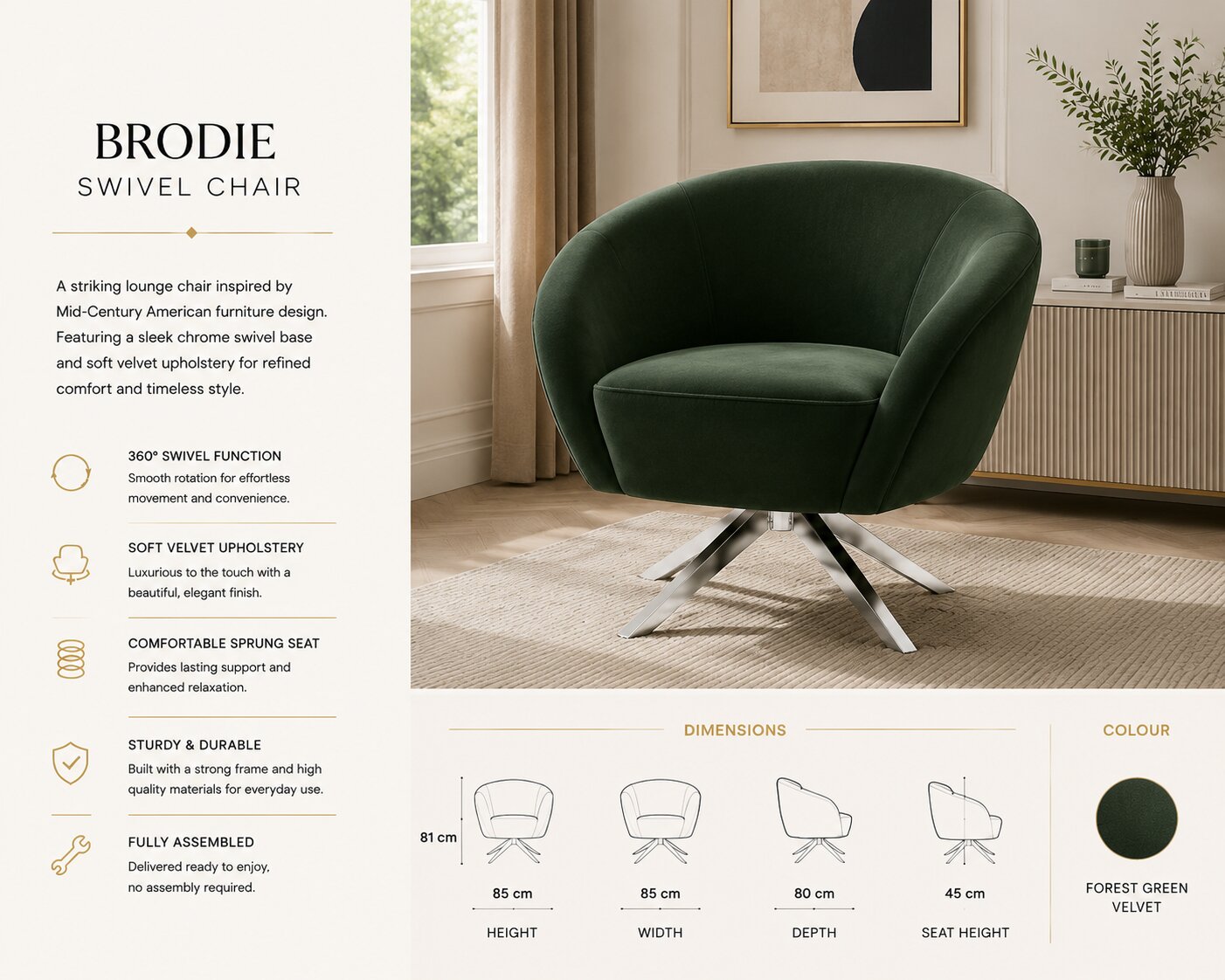Brodie Swivel Chair