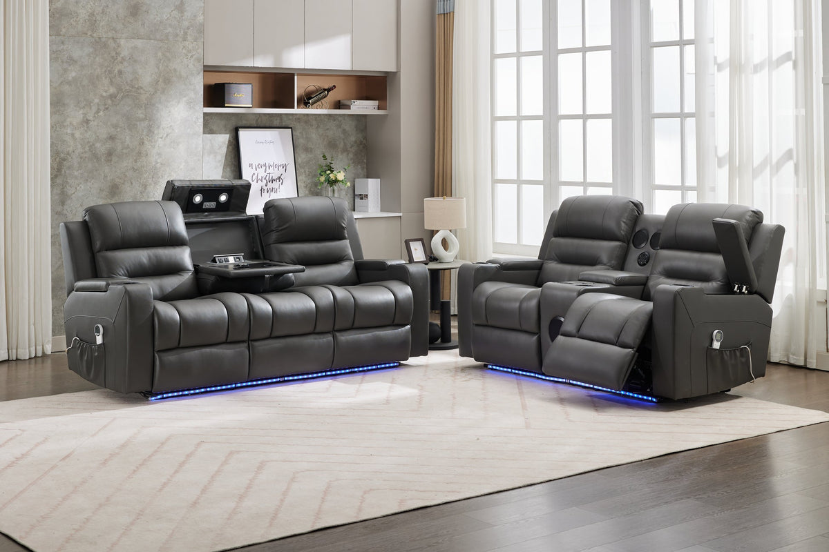 Bolero - 3+2 - Leather Recliners - Brooklands Home Decor
