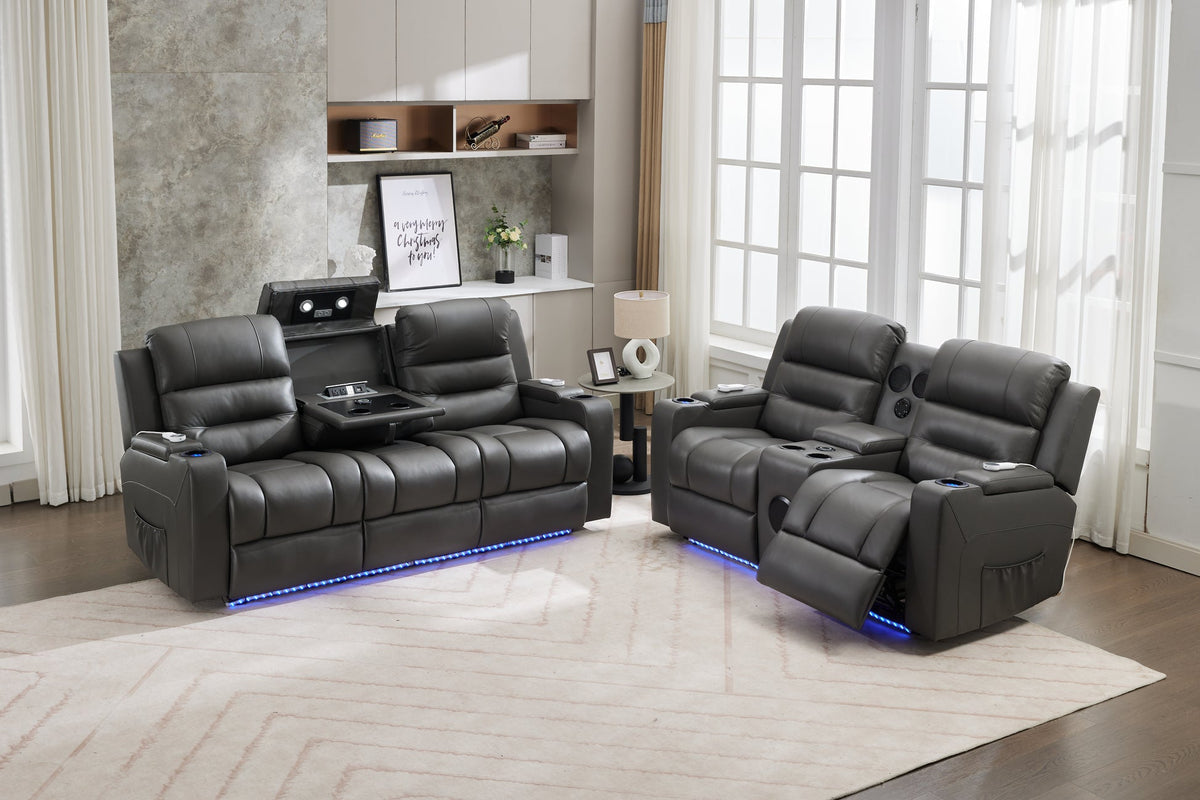 Bolero - 3+2 - Leather Recliners - Brooklands Home Decor