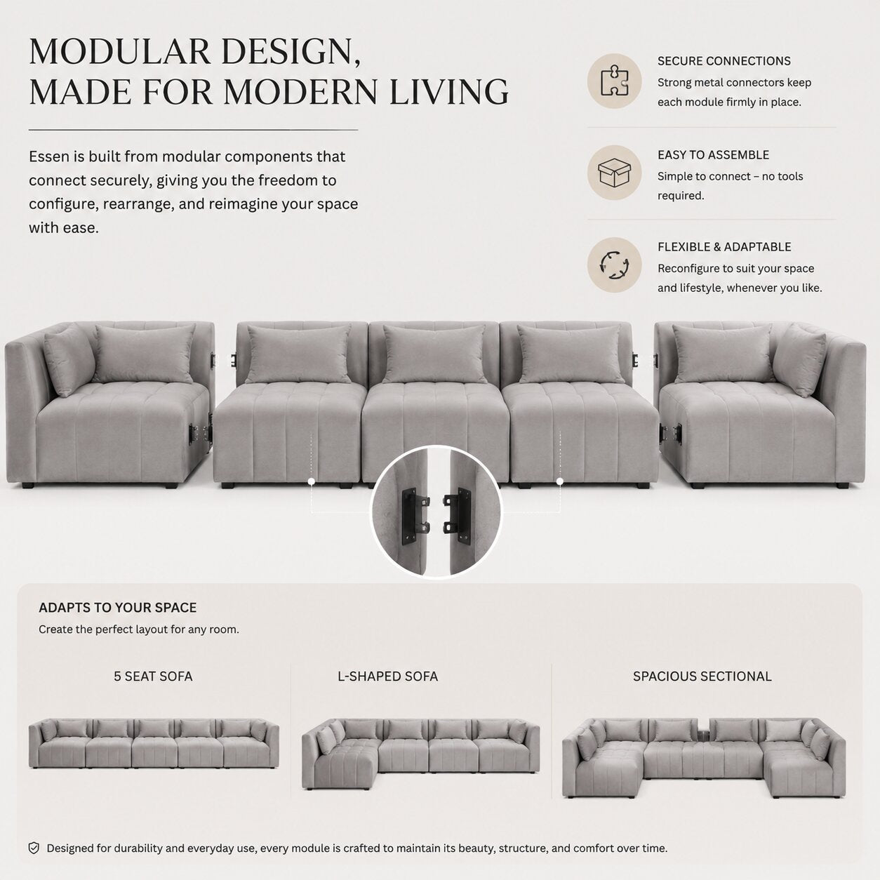 Essen Five Seat Sofa