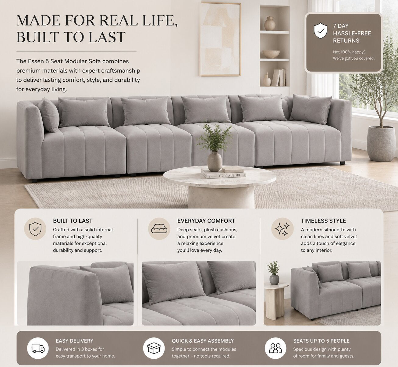 Essen Five Seat Sofa