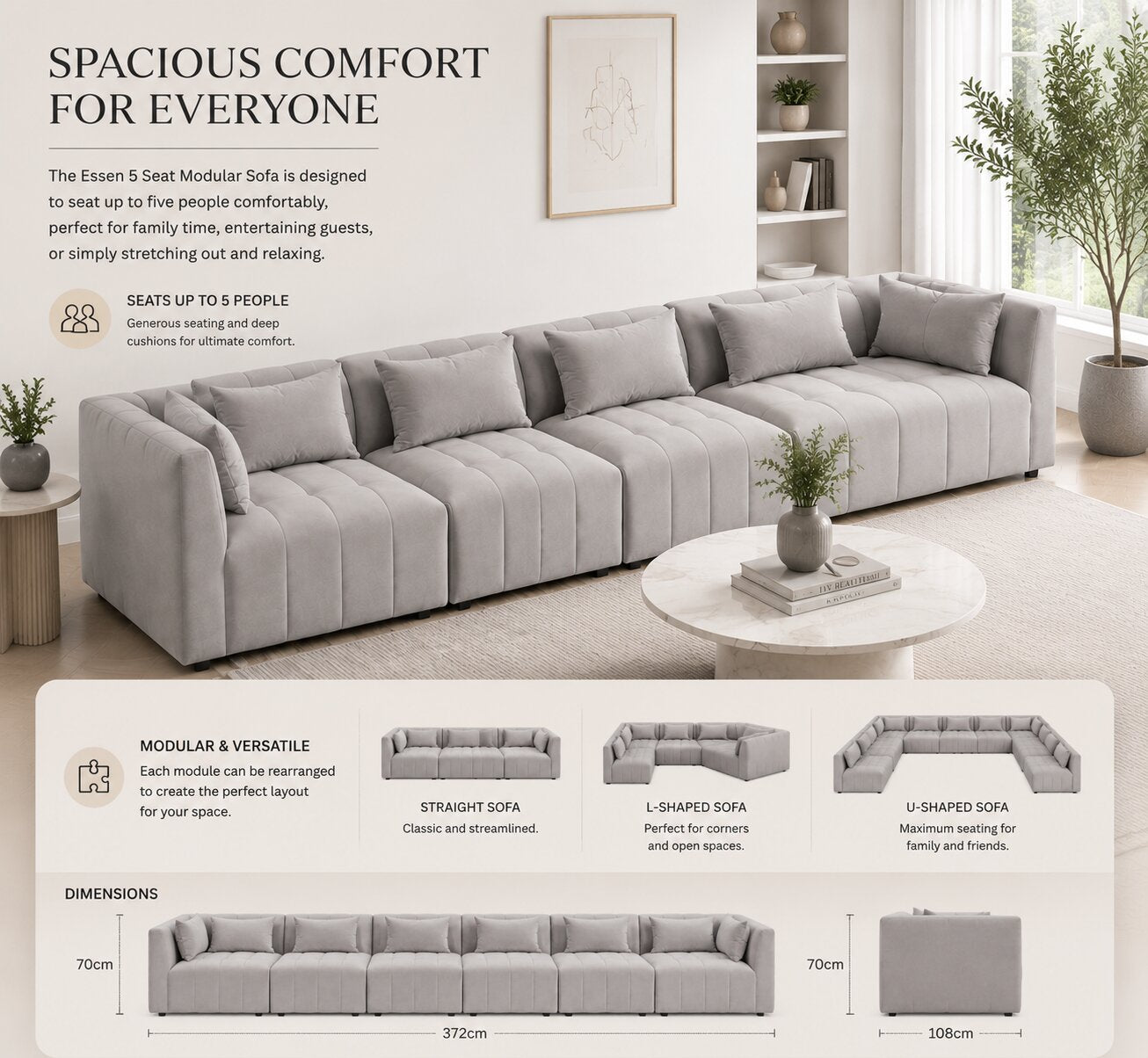 Essen Five Seat Sofa