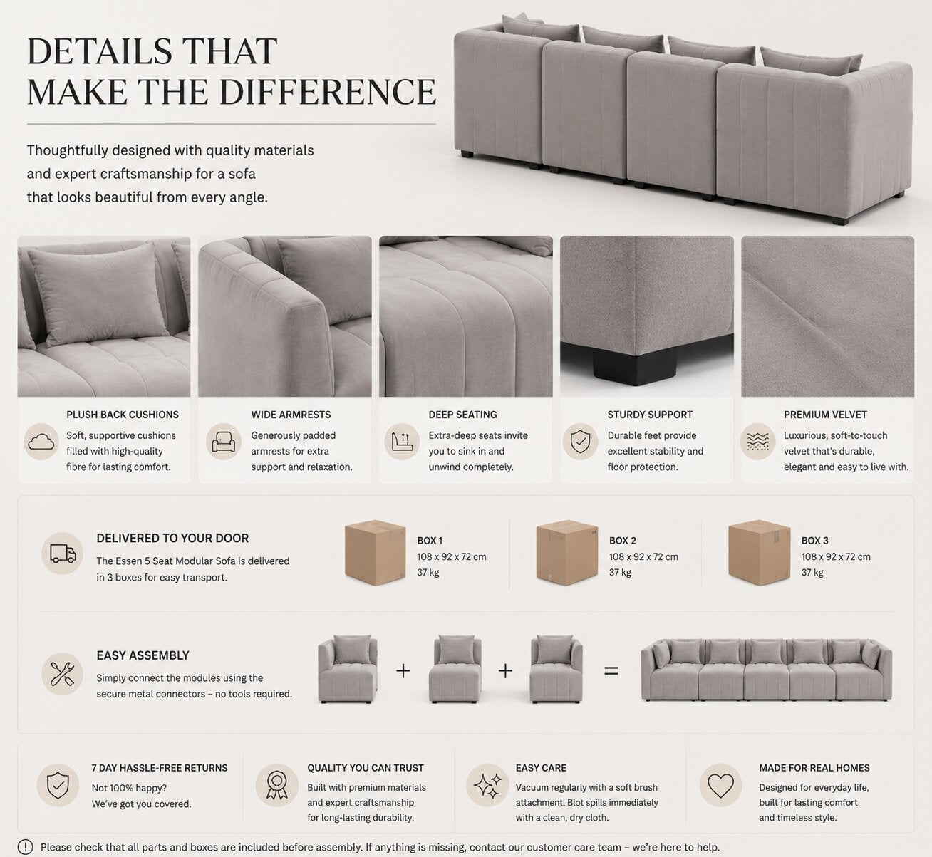Essen Five Seat Sofa