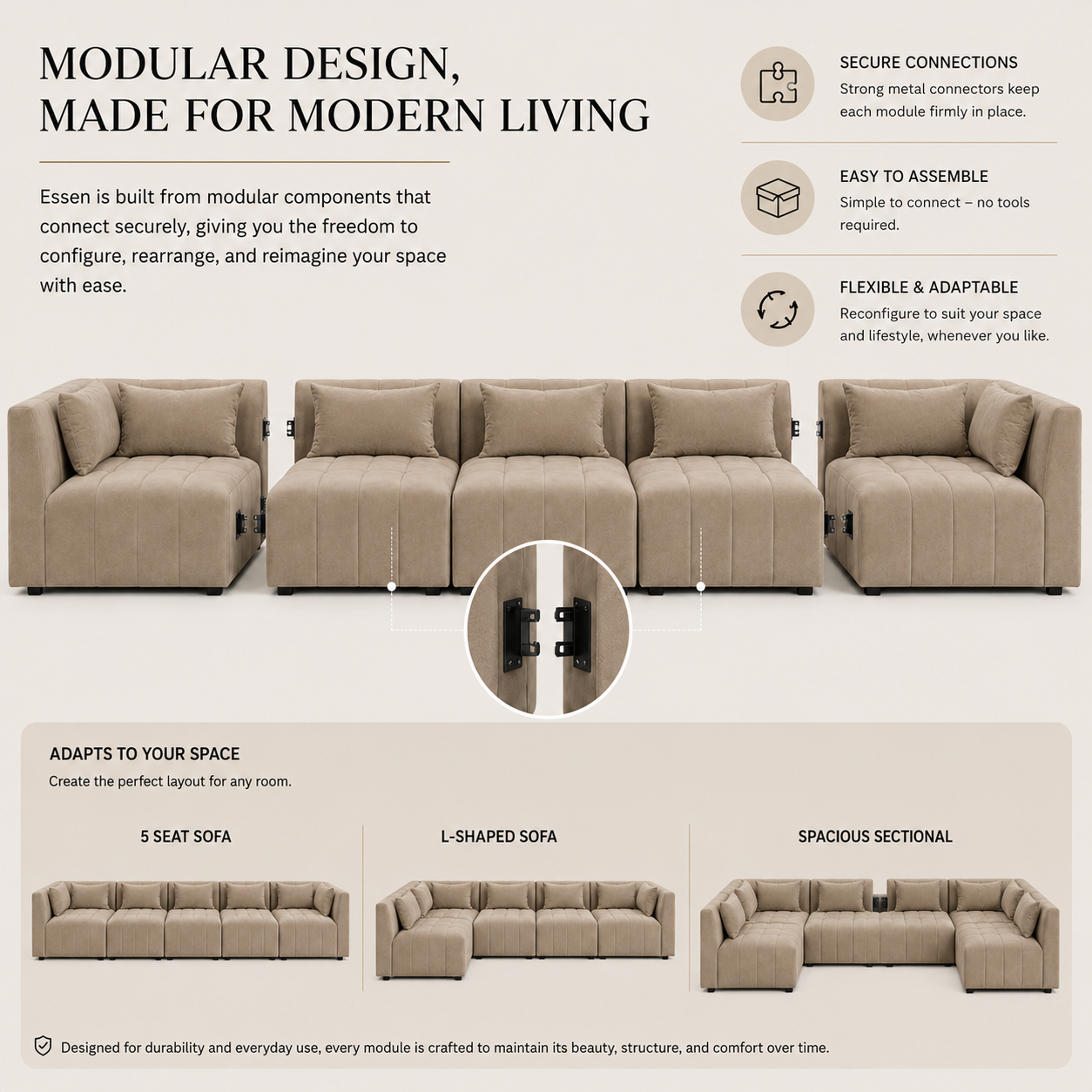 Essen Five Seat Sofa