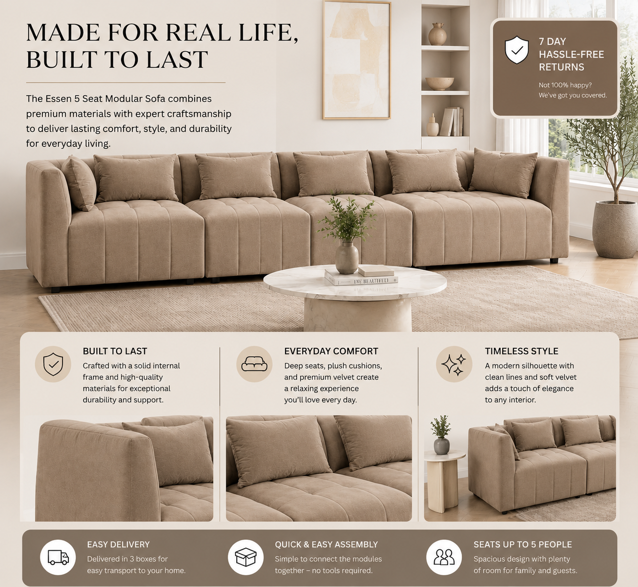 Essen Five Seat Sofa