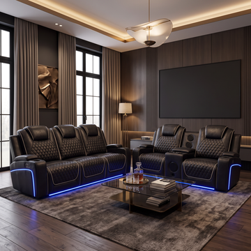 Infinity 3 + 2 Seater Electric Leather Recliner - Brooklands Home Decor